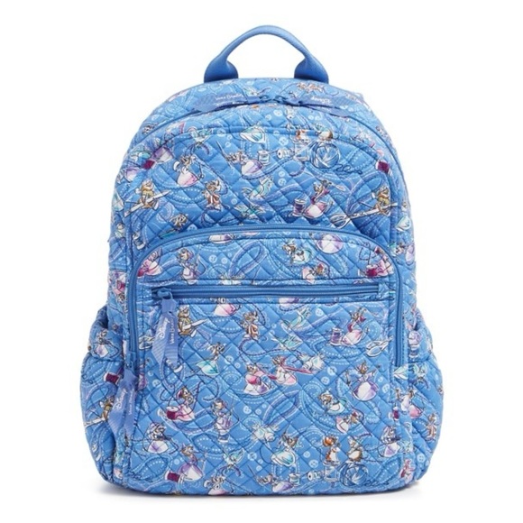 💙🐭🪡🧵✂️ Vera Bradley x Disney Cinderella Campus Backpack NWT - Picture 3 of 11